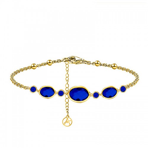 BRACCIALE CON CRISTALLI OVALI E ROTONDI COLORATI - MY25976C247