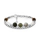 BRACCIALE UOMO DOPPIO FILO CON CATENA E PIETRE NATURALI - QGL2672C744/C745