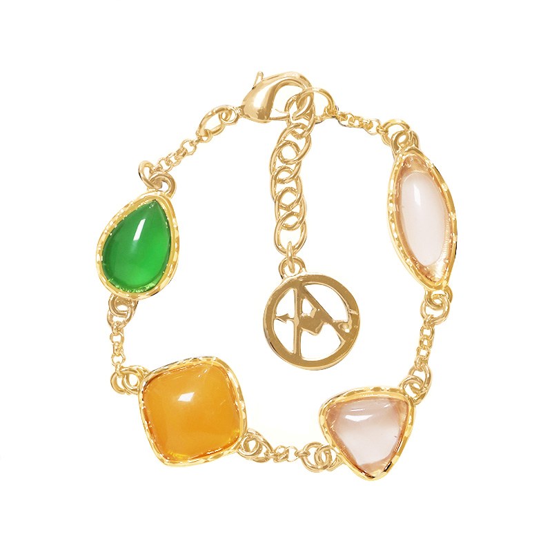 BRACCIALE A CATENA CON RESINA MULTICOLORE - S11222-1G BRACCIALE A CATENA CON RESINA MULTICOLORE - S11222-1G