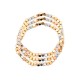 SET TRE BRACCIALI ELASTICI DI PERLINE CUBICHE - S12151G