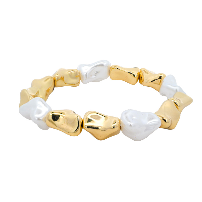 BRACCIALE ELASTICO CON PERLINE IRREGOLARI - SW23544E698