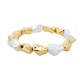 BRACCIALE ELASTICO CON PERLINE IRREGOLARI - SW23544E698