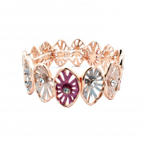 BRACCIALE ELASTICO SMALTATO CON CRISTALLO - SW2388E930