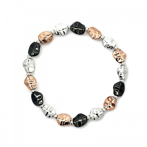 BRACCIALE ELASTICO TRICOLORE CON PEPITE - SW2392E866