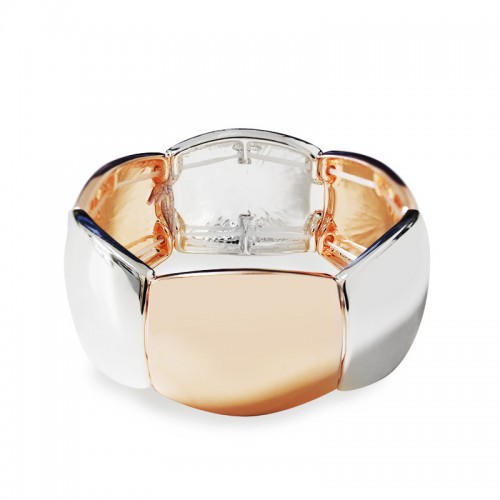 BRACCIALE ELASTICO LUCIDO E SATINATO ALTERNATO - SW24100B799