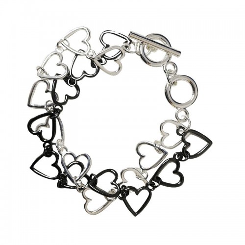 BRACCIALE DOPPIO FILO A CATENA DI CUORI - SW2460B686