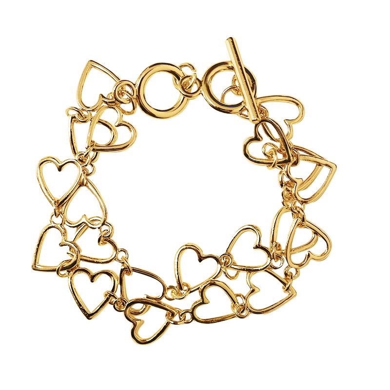 BRACCIALE DOPPIO FILO A CATENA DI CUORI - SW2460B686