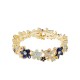 BRACCIALE ELASTICO FIORE SMALTATO CON STRASS - SW2484B801