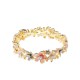 BRACCIALE ELASTICO FIORE SMALTATO CON STRASS - SW2484B801