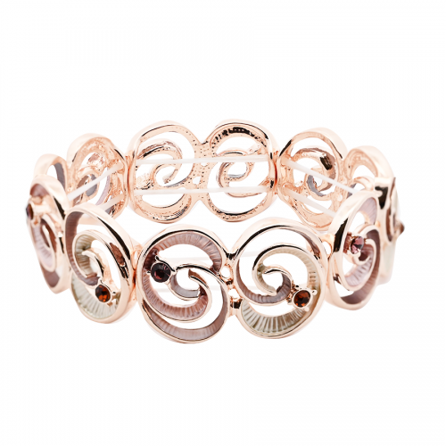 BRACCIALE ELASTICO SPIRALE SMALTATA CON STRASS - SW24880A371