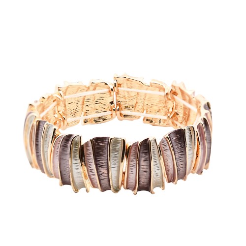 BRACCIALE ELASTICO A RIGHE SMALTATE - SW2488A813