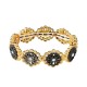 BRACCIALE ELASTICO FLOREALE TRAFORATO CON STRASS - SW2488B660 BRACCIALE ELASTICO FLOREALE TRAFORATO CON STRASS - SW2488B660