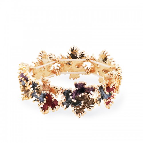 BRACCIALE ELASTICO FLOREALE SMALTATO - SW2488B797