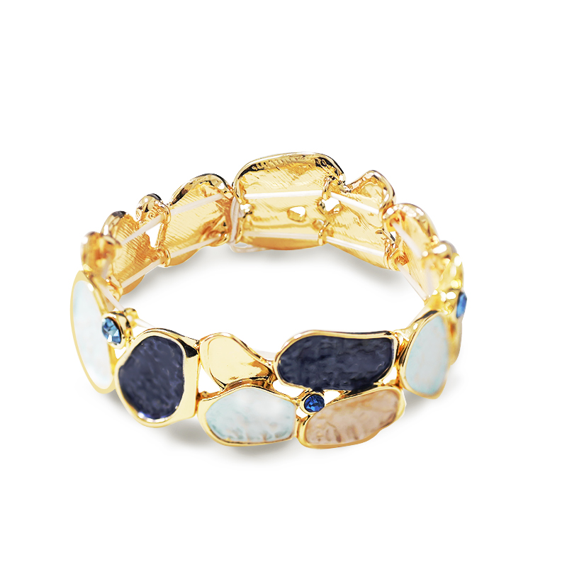 BRACCIALE ELASTICO SMALTATO CON STRASS - SW2488B798