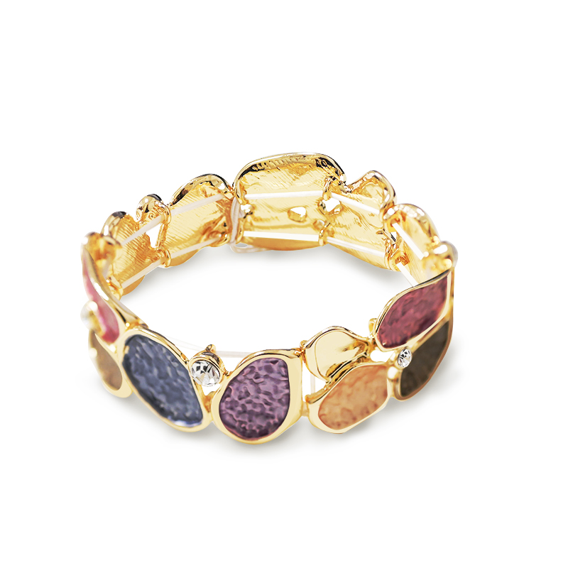 BRACCIALE ELASTICO SMALTATO CON STRASS - SW2488B798