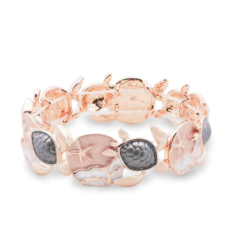 BRACCIALE ELASTICO SMALTATO CON TARTARUGA - SW2488B813