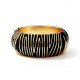 BRACCIALE RIGIDO A MOLLA SMALTATO A RIGHE ONDULATE - SW25120C403