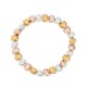 BRACCIALE ELASTICO TRICOLORE CON PERLINE ORSETTO - SW2548B31