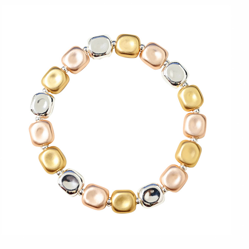 BRACCIALE ELASTICO TRICOLORE SATINATO E LUCIDO - SW2548B35