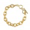  ALTERNATING POLISHED AND STRIPED LINK CHAIN ​​BRACELET - SW2556B19