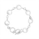BRACCIALE A MAGLIE CIRCOLARI CON CUORE CAVO - SW2560B58
