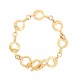 BRACCIALE A MAGLIE CIRCOLARI CON CUORE CAVO - SW2560B58
