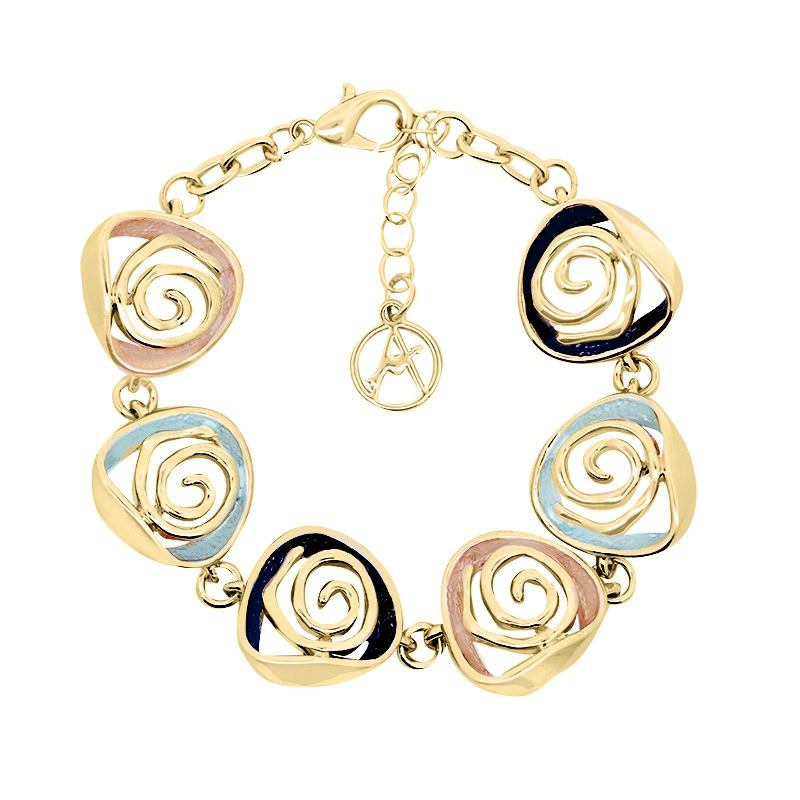BRACCIALE CON SPIRALI SMALTATE TRAFORATE - SW2564B62 BRACCIALE CON SPIRALI SMALTATE TRAFORATE - SW2564B62
