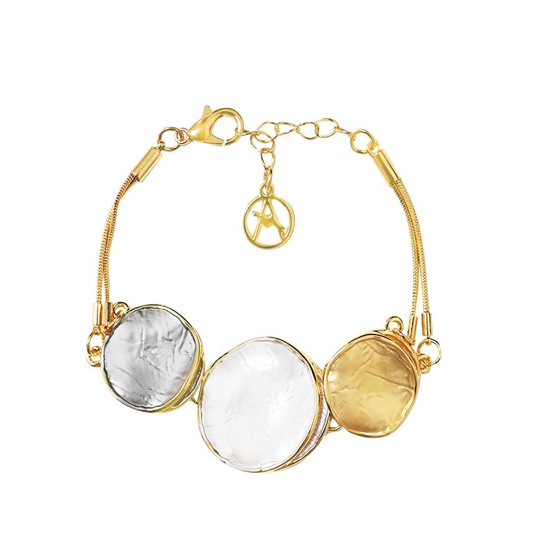 BRACCIALE CON TRE TONDI SMALTATI - SW2564B64