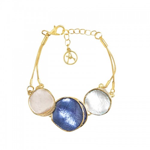 BRACCIALE CON TRE TONDI SMALTATI - SW2564B64