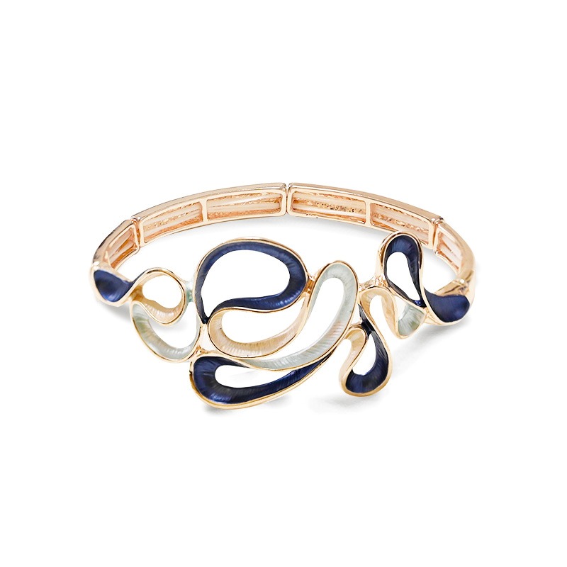 BRACCIALE ELASTICO CON ONDE SMALTATE - SW25704B51