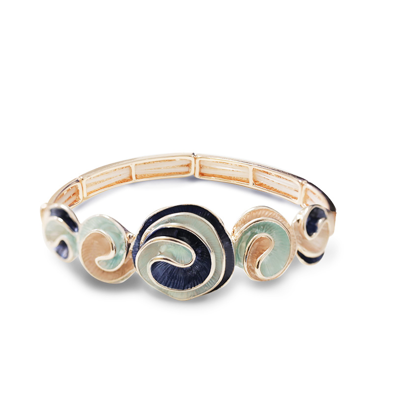 BRACCIALE ELASTICO CON SPIRALI SMALTATE - SW25704B53 BRACCIALE ELASTICO CON SPIRALI SMALTATE - SW25704B53
