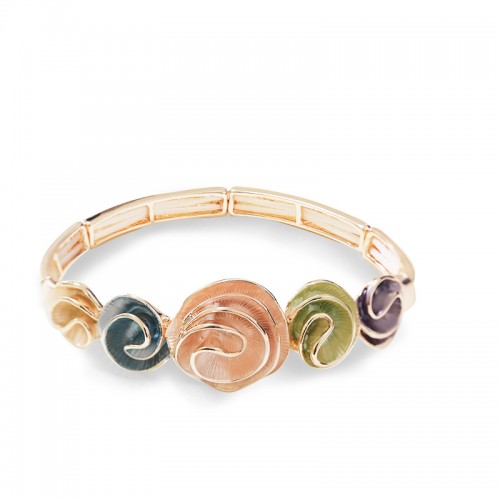 BRACCIALE ELASTICO CON SPIRALI SMALTATE - SW25704B53