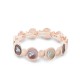 BRACCIALE ELASTICO GEOMETRICO SMALTATO CON STRASS - SW25704B57