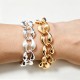 BRACCIALE A CATENA CON MAGLIE OVALI RITORTE - SW2580C506