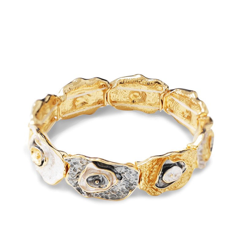 BRACCIALE ELASTICO GEOMETRICO SMALTATO A TRE STRATI - SW2588B60 BRACCIALE ELASTICO GEOMETRICO SMALTATO A TRE STRATI - SW2588B60