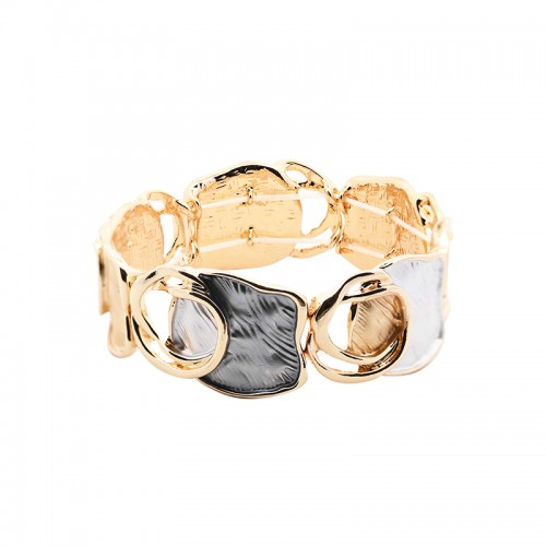 IRREGULAR GEOMETRIC ENAMEL ELASTIC BRACELET - SW2588B61