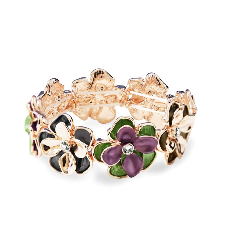 BRACCIALE ELASTICO FIORE SMALTATO - SW2588C421