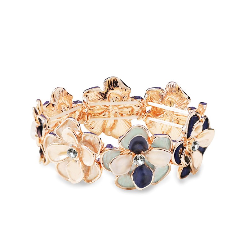 BRACCIALE ELASTICO FIORE SMALTATO - SW2588C421
