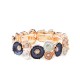 BRACCIALE FLOREALE SMALTATO CON STRASS - SW2588C444