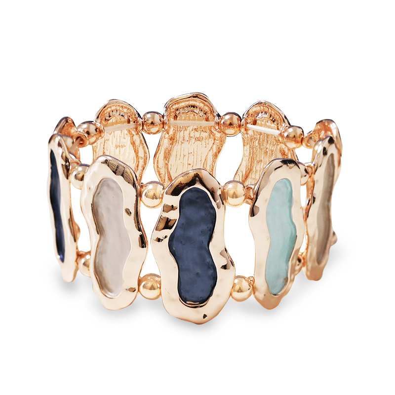 BRACCIALE ELASTICO CON FORME ORGANICHE SMALTATE - SW2588C449