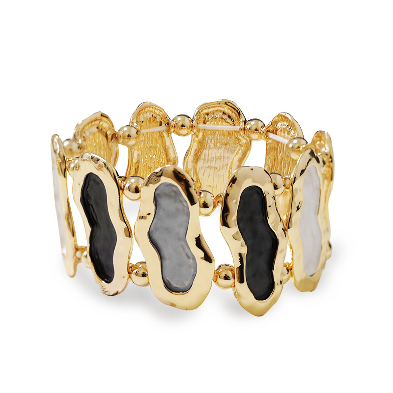 BRACCIALE ELASTICO CON FORME ORGANICHE SMALTATE - SW2588C449