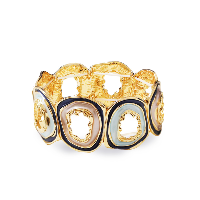 BRACCIALE ELASTICO CON CERCHI ORGANICI SMALTATI - SW2588C453