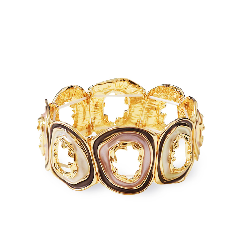 BRACCIALE ELASTICO CON CERCHI ORGANICI SMALTATI - SW2588C453