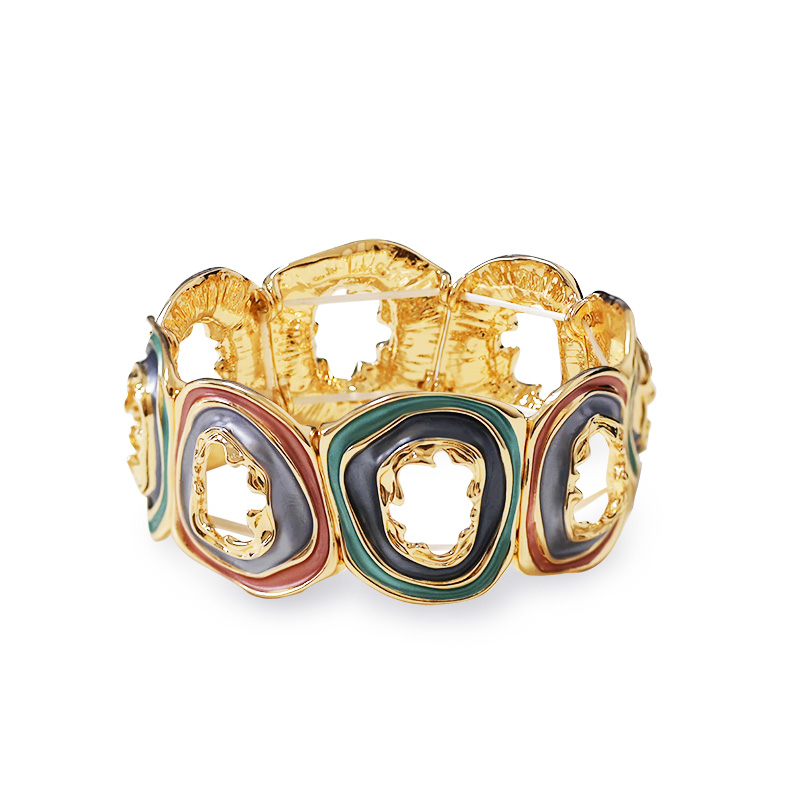 BRACCIALE ELASTICO CON CERCHI ORGANICI SMALTATI - SW2588C453