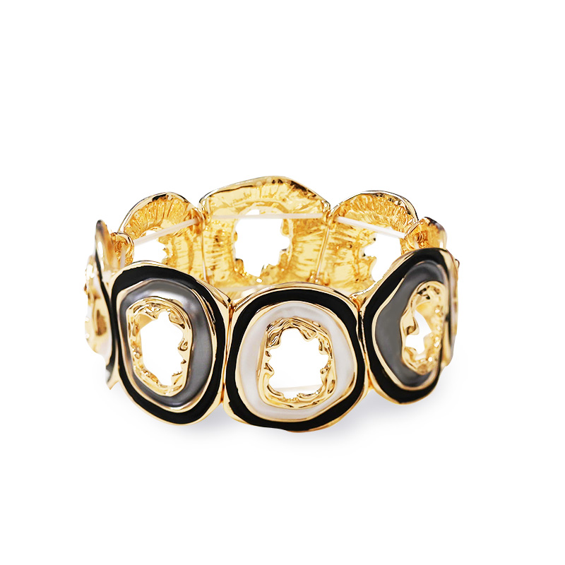 BRACCIALE ELASTICO CON CERCHI ORGANICI SMALTATI - SW2588C453