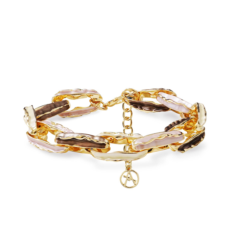 BRACCIALE A CATENA CON MAGLIE SMALTATE - SW2588C456
