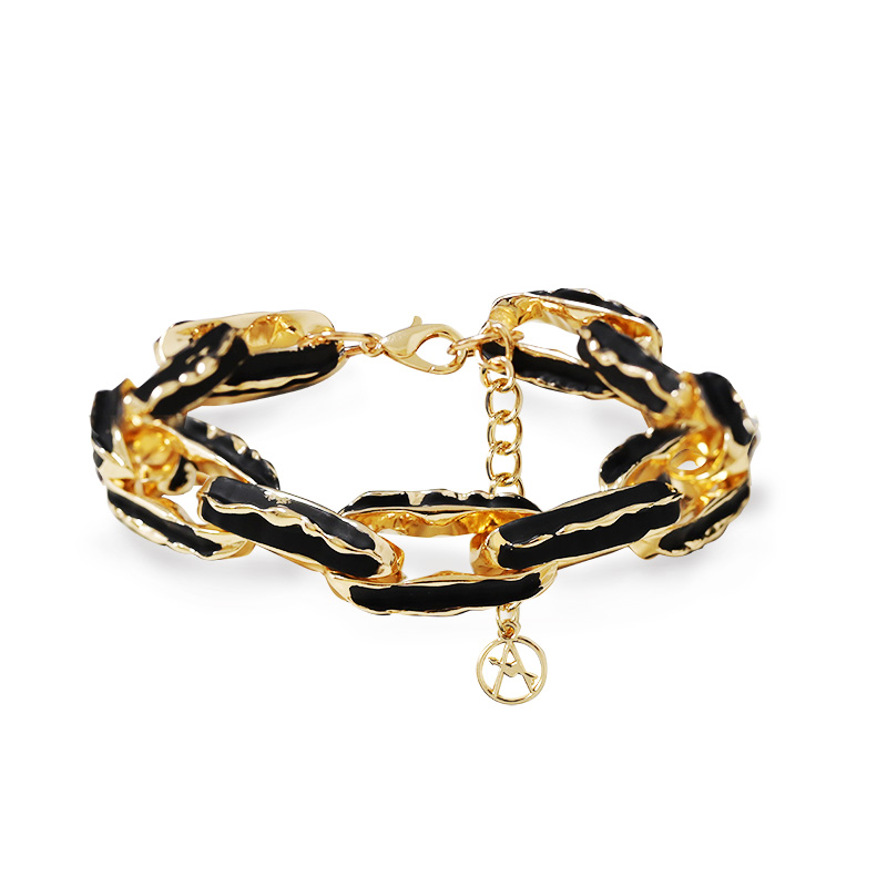 BRACCIALE A CATENA CON MAGLIE SMALTATE - SW2588C456