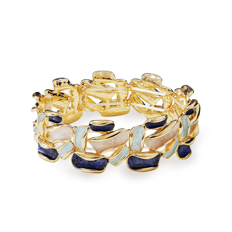 BRACCIALE ELASTICO SMALTATO A MOSAICO IRREGOLARE - SW2588C457