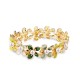 BRACCIALE ELASTICO FIORI SMALTATI CON PERLE - SW2588C458