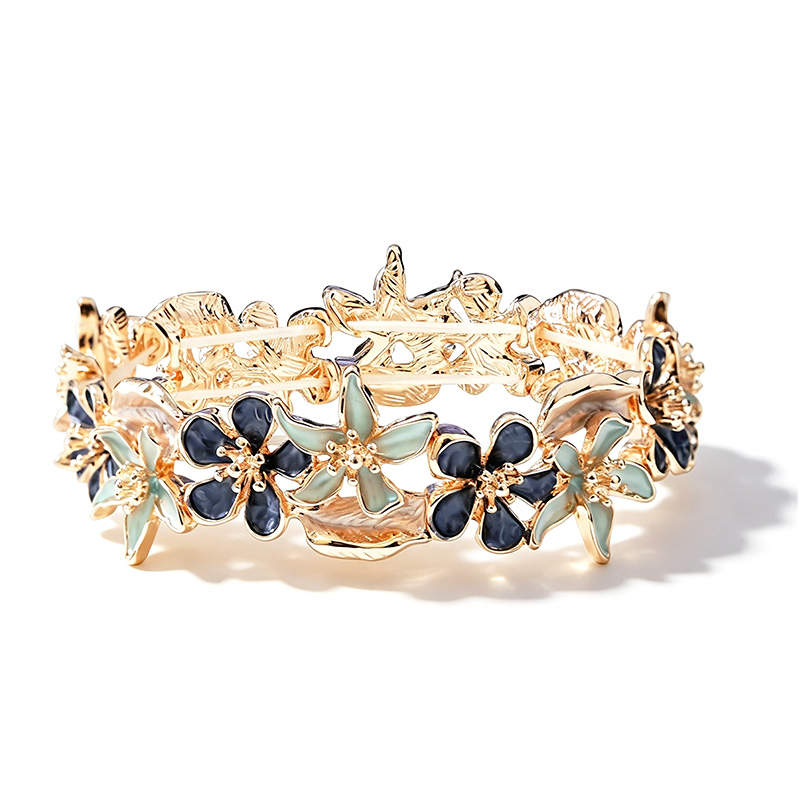 BRACCIALE ELASTICO FIORI SMALTATI - SW2588C460